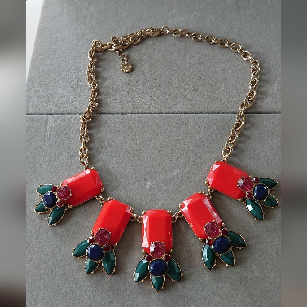 Talbots Orange Embellishment Statement Necklaces - image 8